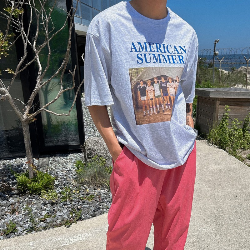 빈티지 아메리칸 썸머 반팔 티셔츠